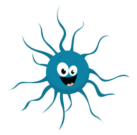 Crazy virus, illustration, vector on white backgroundのイラスト素材
