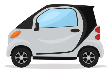 Electric car , illustration, vector on white backgroundのイラスト素材