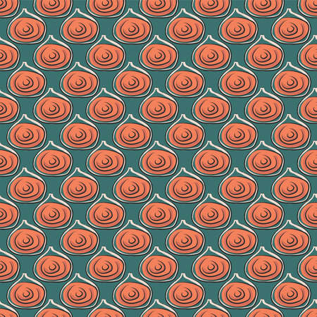 Fig pattern , illustration, vector on white backgroundのイラスト素材