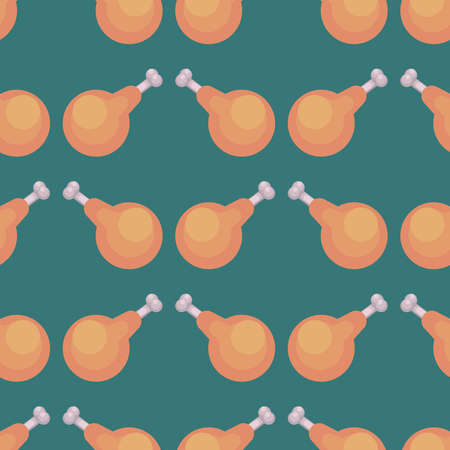 Chicken meat pattern , illustration, vector on white backgroundのイラスト素材
