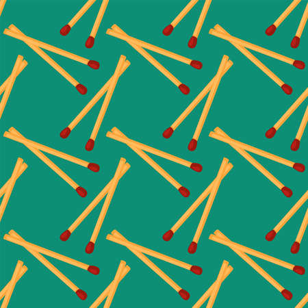 Fire matches pattern , illustration, vector on white backgroundのイラスト素材