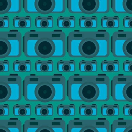 Photocamera pattern , illustration, vector on white backgroundのイラスト素材