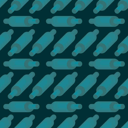 Rolling pins pattern , illustration, vector on white backgroundのイラスト素材