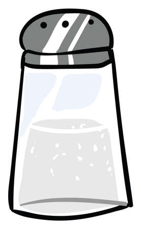 Salt shaker , illustration, vector on white backgroundのイラスト素材