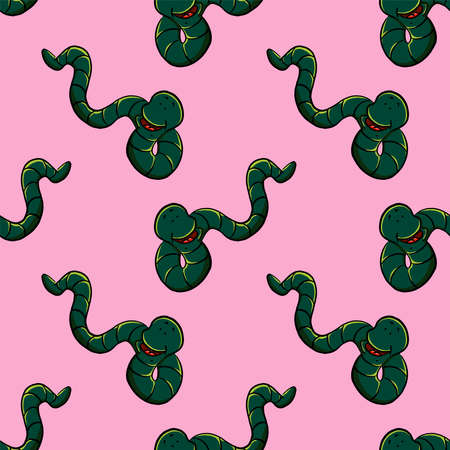 Snakes pattern , illustration, vector on white backgroundのイラスト素材