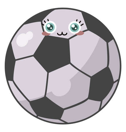 Football ball , illustration, vector on white backgroundのイラスト素材