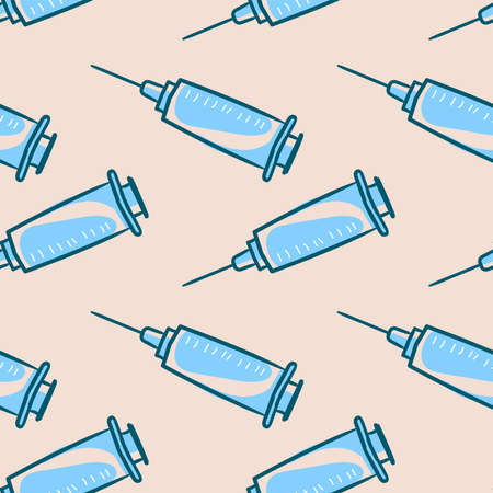 Syringe pattern , illustration, vector on white backgroundのイラスト素材