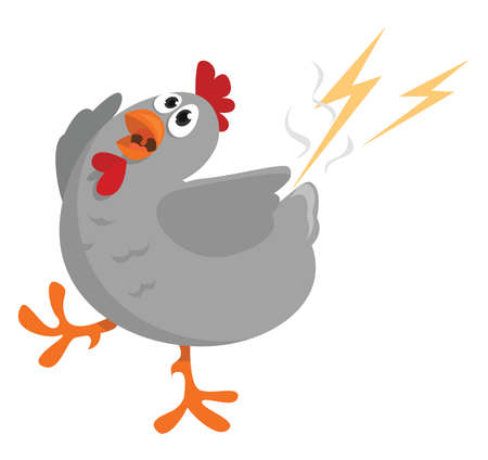 Thunder strike , illustration, vector on white backgroundのイラスト素材