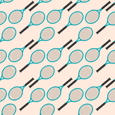 Tennis racket pattern , illustration, vector on white backgroundのイラスト素材