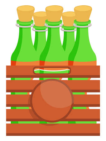 Pack of beer , illustration, vector on white backgroundのイラスト素材