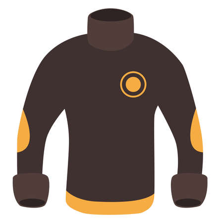 Man winter sweater, illustration, vector on white backgroundのイラスト素材