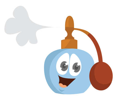 Bottle of perfume, illustration, vector on white backgroundのイラスト素材