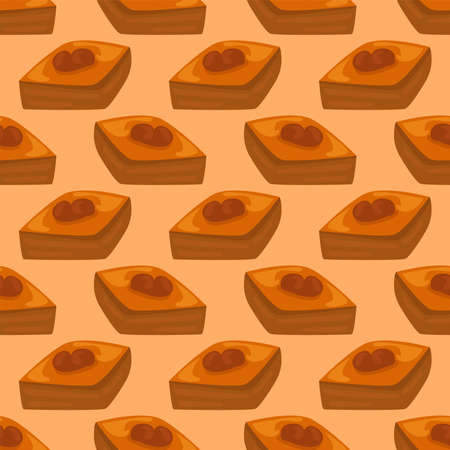 Baklava pattern, seamless pattern on orange background.のイラスト素材