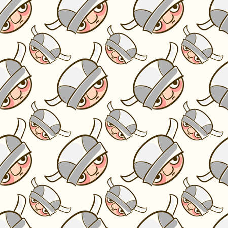 Viking pattern, seamless pattern on white background.のイラスト素材