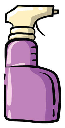 Hairdresser spray, illustration, vector on white backgroundの写真素材