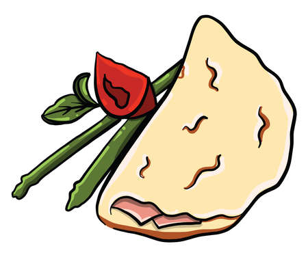 Ham dough, illustration, vector on white backgroundのイラスト素材