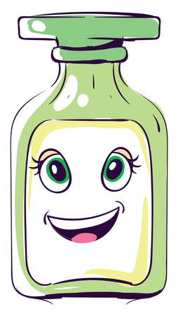 Happy perfume, illustration, vector on white backgroundのイラスト素材