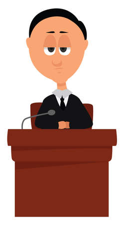 Lawyer, illustration, vector on white backgroundのイラスト素材