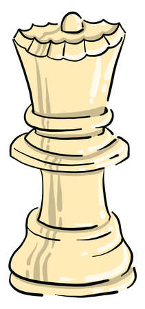Chess piece, illustration, vector on white backgroundのイラスト素材