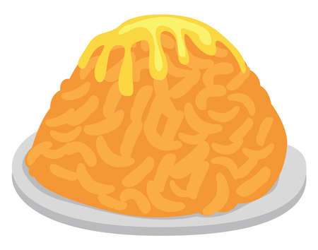 Delicious cak cak dish, illustration, vector on white backgroundのイラスト素材