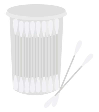 Ear sticks, illustration, vector on white backgroundのイラスト素材