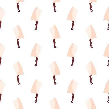 Pink knife ,seamless pattern on white background.のイラスト素材