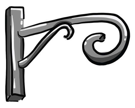 Gray hanger, illustration, vector on white backgroundのイラスト素材