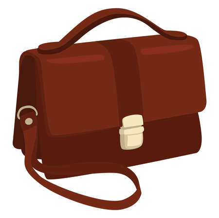 Men bag, illustration, vector on white backgroundのイラスト素材