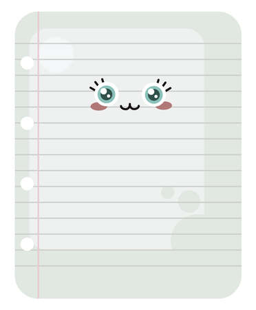 Cute paper, illustration, vector on white backgroundのイラスト素材