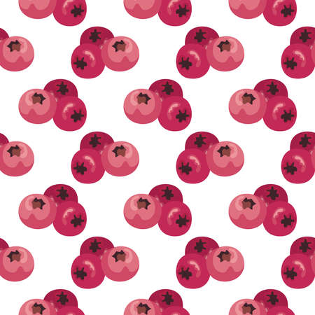 Small pinkberry ,seamless pattern on white background.のイラスト素材
