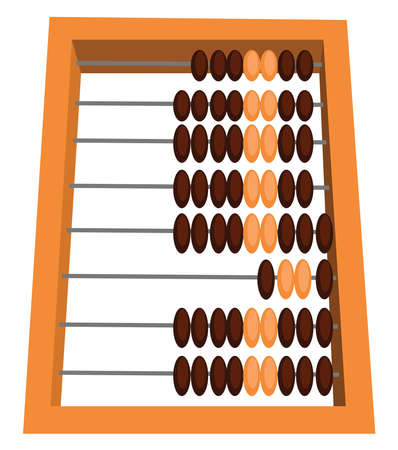 Russian abacus, illustration, vector on white backgroundのイラスト素材