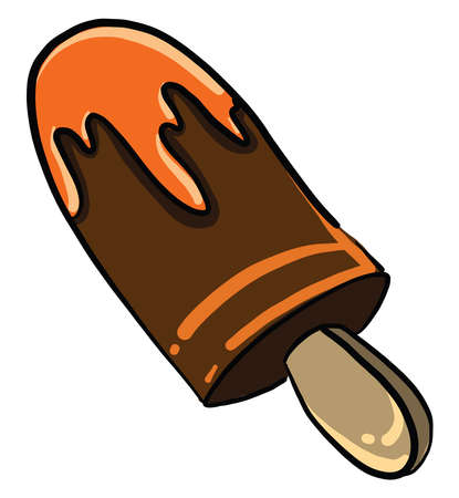 Sweet ice cream, illustration, vector on white backgroundのイラスト素材