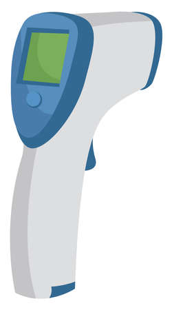 White thermometer, illustration, vector on white backgroundのイラスト素材