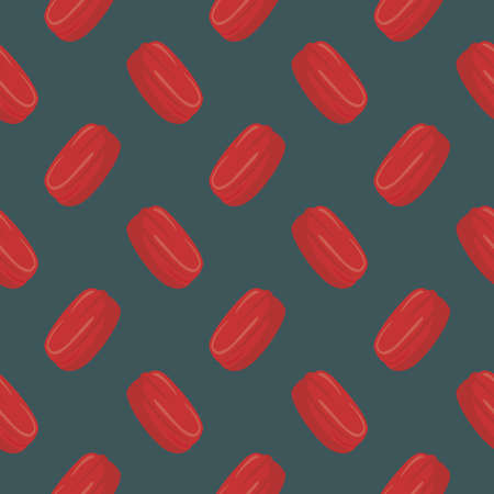 Delicious tulumba ,seamless pattern on dark grey background.のイラスト素材