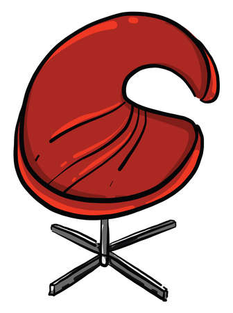 Weird chair, illustration, vector on white backgroundのイラスト素材