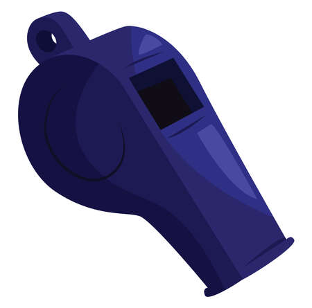 Blue whistle, illustration, vector on white backgroundのイラスト素材