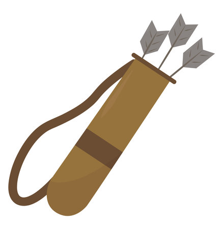 Arrows in a bag, illustration, vector on white backgroundのイラスト素材