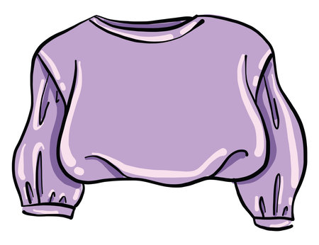 Purple blouse, illustration, vector on white backgroundのイラスト素材