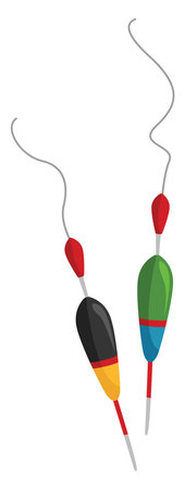Fishing float, illustration, vector on white background