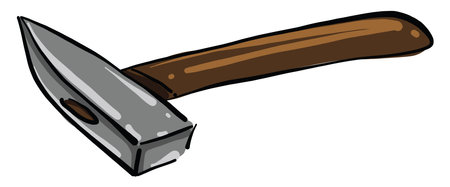 Heavy hammer, illustration, vector on white backgroundのイラスト素材