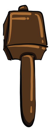 Old hammer, illustration, vector on white backgroundのイラスト素材