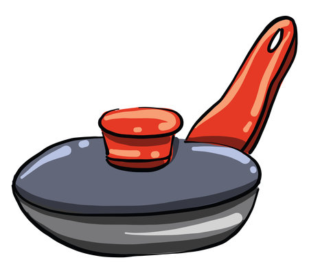 Red brazier, illustration, vector on white backgroundのイラスト素材