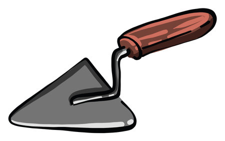 Small cake shovel , illustration, vector on white backgroundのイラスト素材