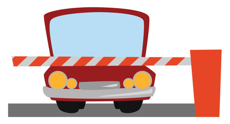 Car barrier, illustration, vector on white background.のイラスト素材