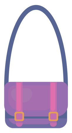 Purple bag, illustration, vector on white background.のイラスト素材