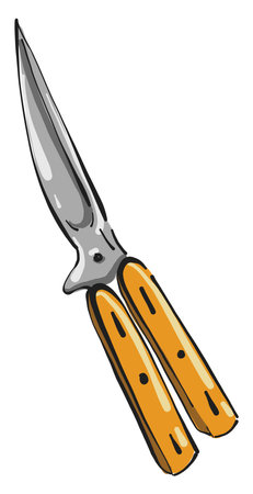 Garden scissors, illustration, vector on white background.のイラスト素材