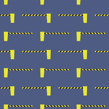 Barrier for car,seamless pattern on dark blue background.のイラスト素材