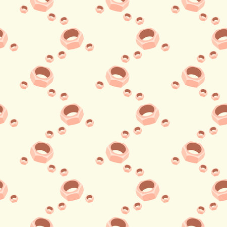 Small bolt ,seamless pattern on baby pink background.のイラスト素材