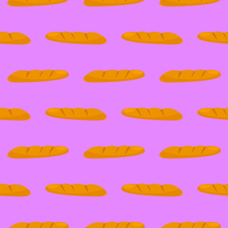 Little breads,seamless pattern on purple background.のイラスト素材