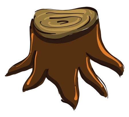 Chopped wood, illustration, vector on white background.のイラスト素材